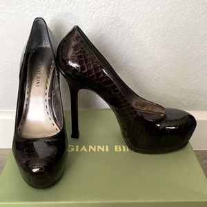 GIANNI BINI BROWN HEELS 8M